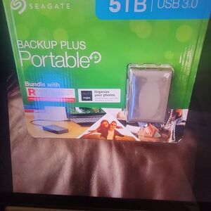 Seagate Backup Plus Portable 5TB External Hard Drive - Black